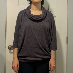 Korye Cowl Neck Top with Dolman Sleeves